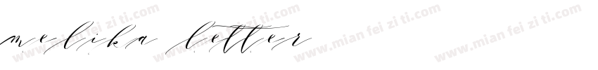 melika letter字体转换